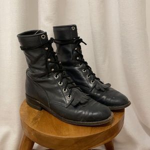 Vintage Justin Laredo Granny lace up boot
